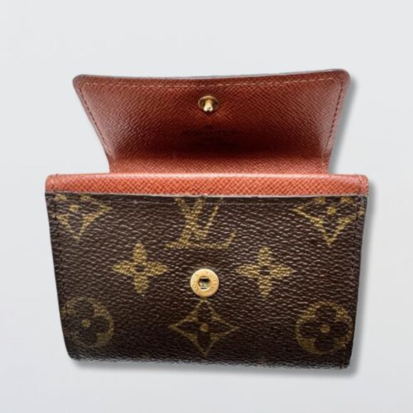 Louis Vuitton Elise Plat Card Tresor Wallet Monogram Canvas Dark Brown One Size - Picture 2 of 11